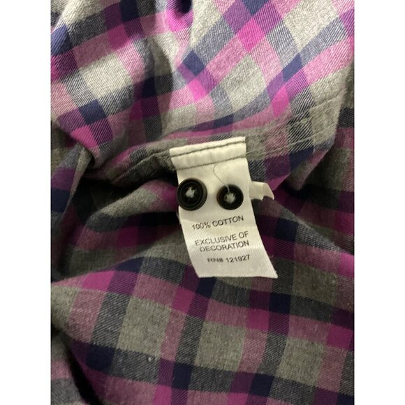 JOHNNIE-O Top Shelf Lexington Woven Button Up Plaid Shirt in Mulberry Medium - Picture 10 of 13